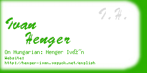 ivan henger business card